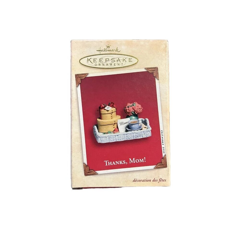 Hallmark keepsake 2002 thanks mom gift basket vintage dv123 holiday ornament